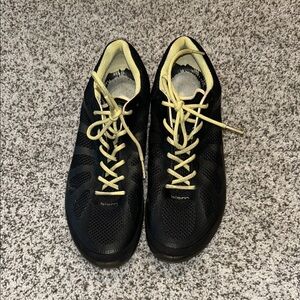 Ecco Biom Black and Line Yellow Sneakers